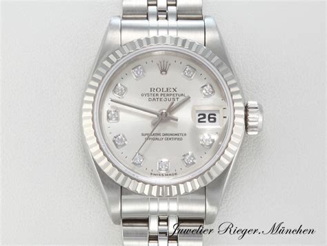 rolex datejust stahl weissgold 750 automatik lady datejust